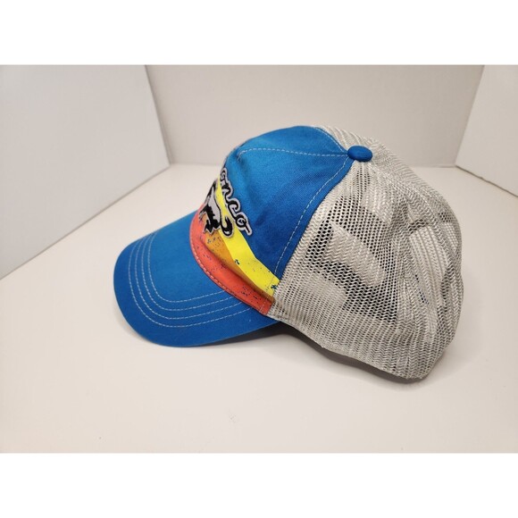 Ford Bronco Hat Cap Snap Back Blue Trucker Mesh Logo - Picture 2 of 5